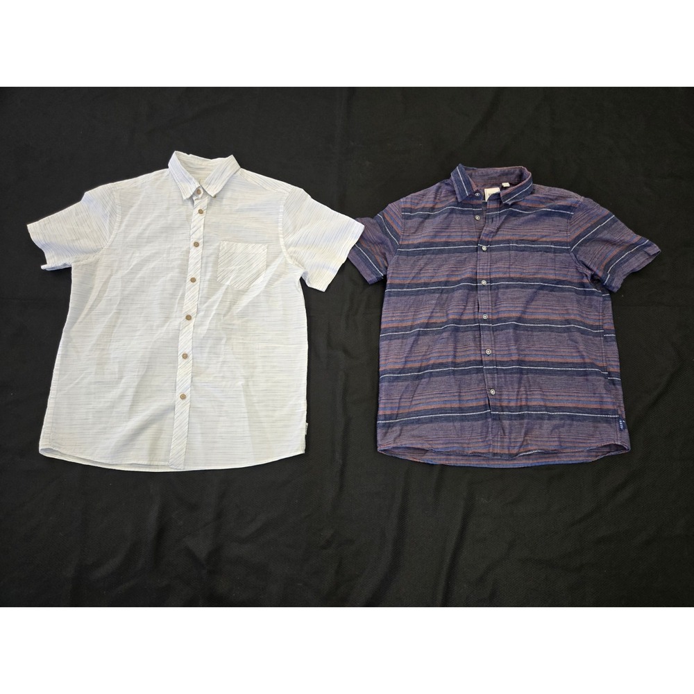 ROWM Men's Button down Shirt Size Large‎ Shorr Sleeve LOT OF 2 Button Up Casual